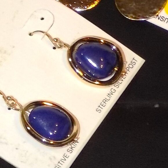 Lot of 7 New Pairs Dillard's Earrings Bundle.  Sterling Earwires, Genuine Stone - Picture 4 of 11